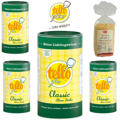 tellofix Classic 4 x 900g + Suppennudeln gratis (0,23 EUR/l)