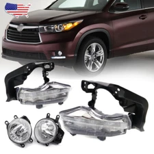LED DRL Daytime Running Light Fog Lamp 4PCS For Toyota Highlander 2014 2015 2016