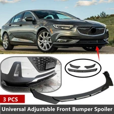 Add-on Universal Fit For 2018-2020 Buick Regal Front Lip Spoiler Splitter Black