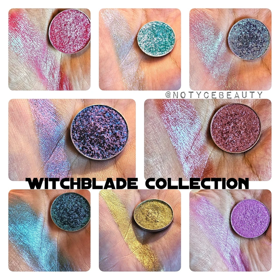 Multichrome Holographic Eyeshadow Bundle Sparkle Color 8 Pressed Pans Witchblade - Image 4 of 4