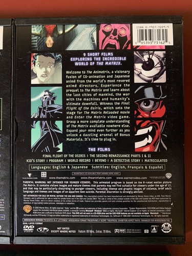The Matrix Trilogy (+ AniMatrix) DVD Lot w/ Reloaded & Revolutions (2-disc Sets) - Picture 3 of 6