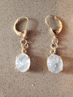 Victorian 14kt moonstone man in the moon dangle earrings — photo 3