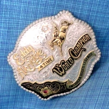 Gist Eddy Akridge Belt Buckle Rodeo Legends Sterling OL #4 LE COA IOB Vtg.MDA002