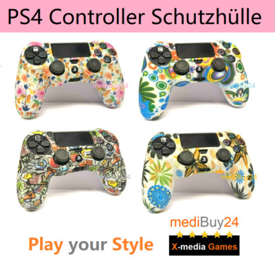 PlayStation 4 Controller Silikon Cover Skin Schutzhülle Gummi Play Grip Hülle