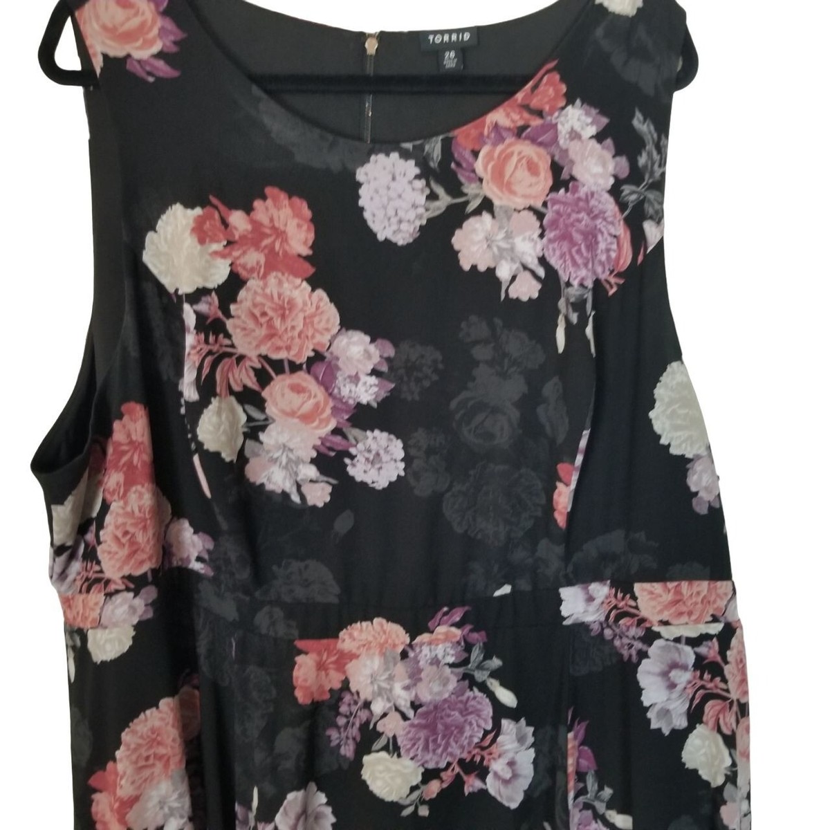 torrid black floral dress Black Floral Flutter Sleeve Midi Dress main image 0