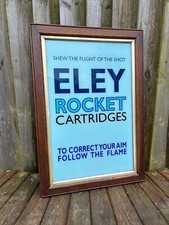 Lovely Glass Eley Cartridges Advertising Sign