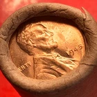 1945-P Lincoln Wheat Cent Penny OBW Roll BU RED UNCIRCULATED LINCOLN WHEAT CENT