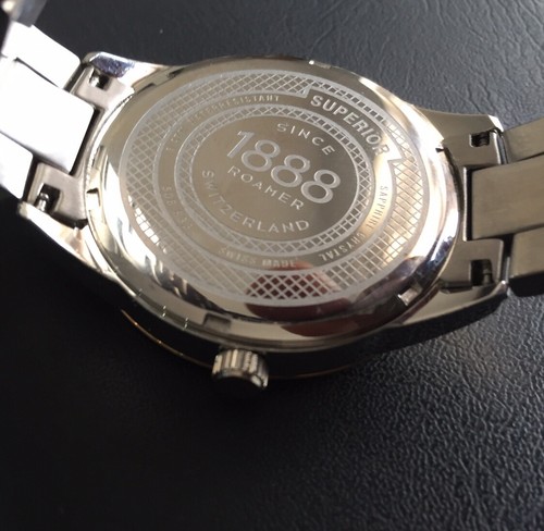 Mens Genuine Roamer Superior Swiss designer watch Sapphire Rose Gold date 508833 - Picture 7 of 12