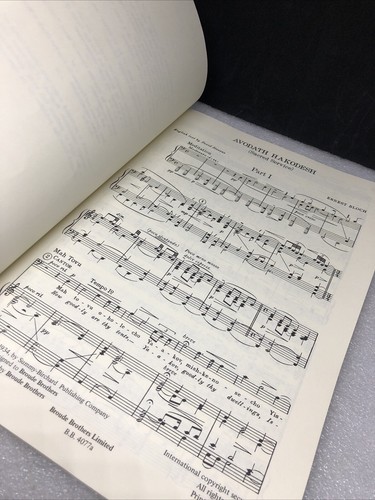 Ernest BLOCH: SACRED SERVICE PIANO VOCAL SCORE - HEBREW ENGLISH Avodath Hakodesh - Picture 9 of 10