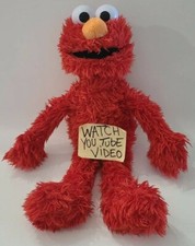 Sesame Street Play All Day Elmo Interactive Plush Toy Hasbro 22" needs repair