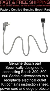 FREE SHIPPING *Factory Certified* Bosch SMZPC002UC Power Cord Mini-V134 Gray