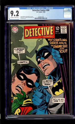 Detective Comics #380 1968 CGC 9.2 NM- OW/W High Definition Scans**