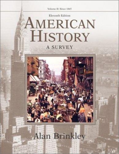 American History Vol. 1 : A Survey by Alan Brinkley (2002, Trade ...