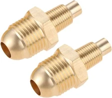 Gohantee Propane Orifice Connector Brass Tube Fitting 3/8" Flare X 1/8" Mnpt 