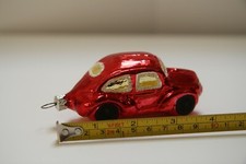 New Condition Car Christmas Glass Ornament Vintage Germany Old Car Style Red