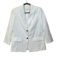 Everlane The Tencel Oversized Blazer Buttersmooth White Women Plus Size 14 NWOT