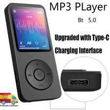 REPRODUCTOR MP3 MP4 CON BLUETOOTH RADIO FM GRABADORA BATERIA TARJETA MICRO SD