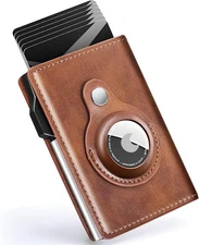 Wallet for Men Minimalist Pop Up Credit Card Case Holder 1-7 Cards, Smart Slim W