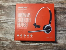 Mpow M5 Bluetooth 5.0 Headset Pro Trucker Office Headphones Noise Canceling Mic