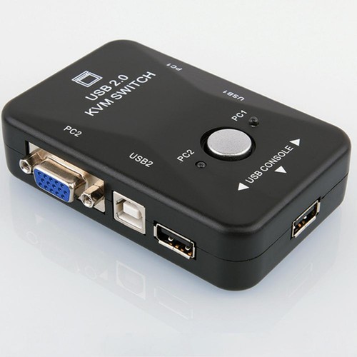 USB 2 Ports KVM Key-Press Switch Device Keyboard Monitor For Desktop/Computer f - Afbeelding 2 van 5