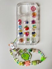 Tamagotchi iPhone 15 Pro Max Bubble Shaker Phone Case w/ Bon Bon Drop Stickers
