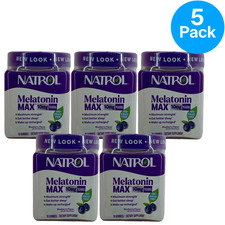 Natrol Melatonin MAX 10mg Maximum Strength Sleep Aid Blueberry Gummies 50ct 5 Pa