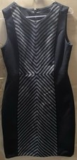 J Crew Dress Womens 4 Black Gray Knit Bodycon