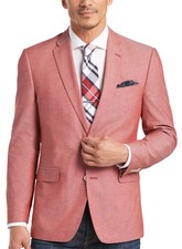 Tommy Hilfiger Mens Modern-Fit Cotton Sport Coat 38 Regular Rose - NWT 295