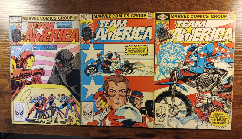 comic book marvel lot of 3 team america 4 5 9 four five nine 1983 bronze age