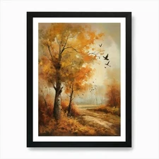 Printable Wall Art, Vintage Landsca Framed Wall Art Poster Canvas Print Picture