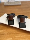 Tory Burch Black Brown Logo Strappy Leather Ankle Strap Sandals Women’s 7.5 M — photo 3