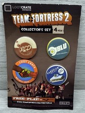New on Card Loot Crate Exclusive Team Fortress 2 Collector's Set 4 Pins