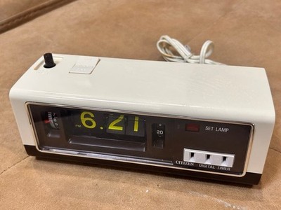 CITIZEN weißer Klappwecker 5RT002 digitaler Timer 50 Hz 60 Hz aus Japan