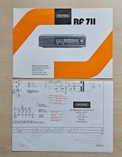 Grundig RF 711 Transistor Radio Bedienungsanleitung + Schaltbild