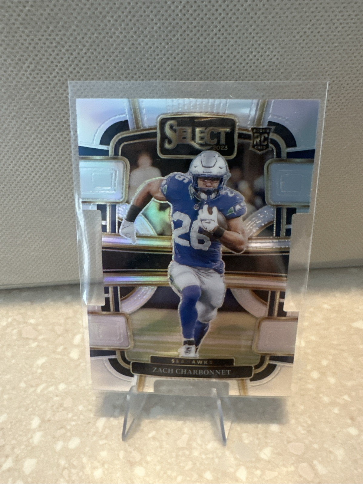 2023 Panini Select - Concourse Zach Charbonnet #86 Silver Prizm Die-Cut (RC)
