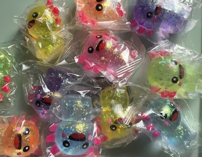 Squishy Axolotl Squeeze Toy Viral TikTok Squish Toy Stress Reliever Toy Glitter