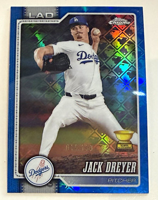 2026 Topps Chrome Jack Dreyer Blue Logofractor  15/150  MLB  DODGERS