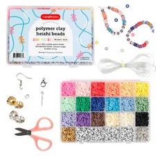 Incraftables 6mm Clay Beads for Bracelets Making (2000pcs) Heishi Beads