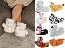 Novelty Slippers Womens 3D Soft Comfy Character Animal House Slipper