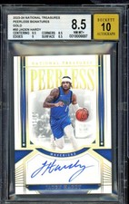 Jaden Hardy Card 2023-24 National Treasures Signatures Gold (3/10) #50 BGS 8.5