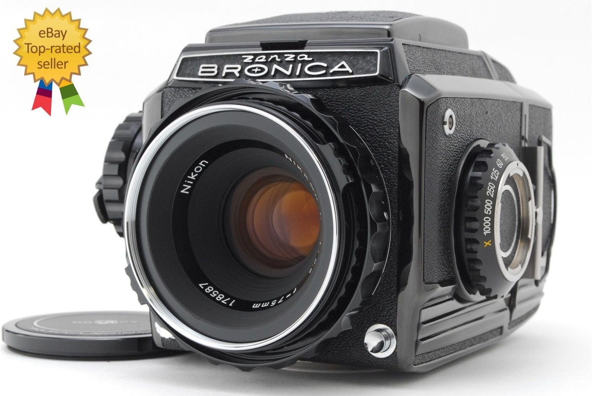 完動 Zenza BRONICA S2 NIKKOR-P 75ｍｍ F2.8 MINT] Zenza Bronica S2 Late Black Film Camera Nikkor P 75mm
