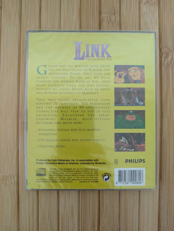 Link The Faces Of Evil Philips CDI Factory Sealed Zelda Nintendo Long Case Rare - Image 4 of 4
