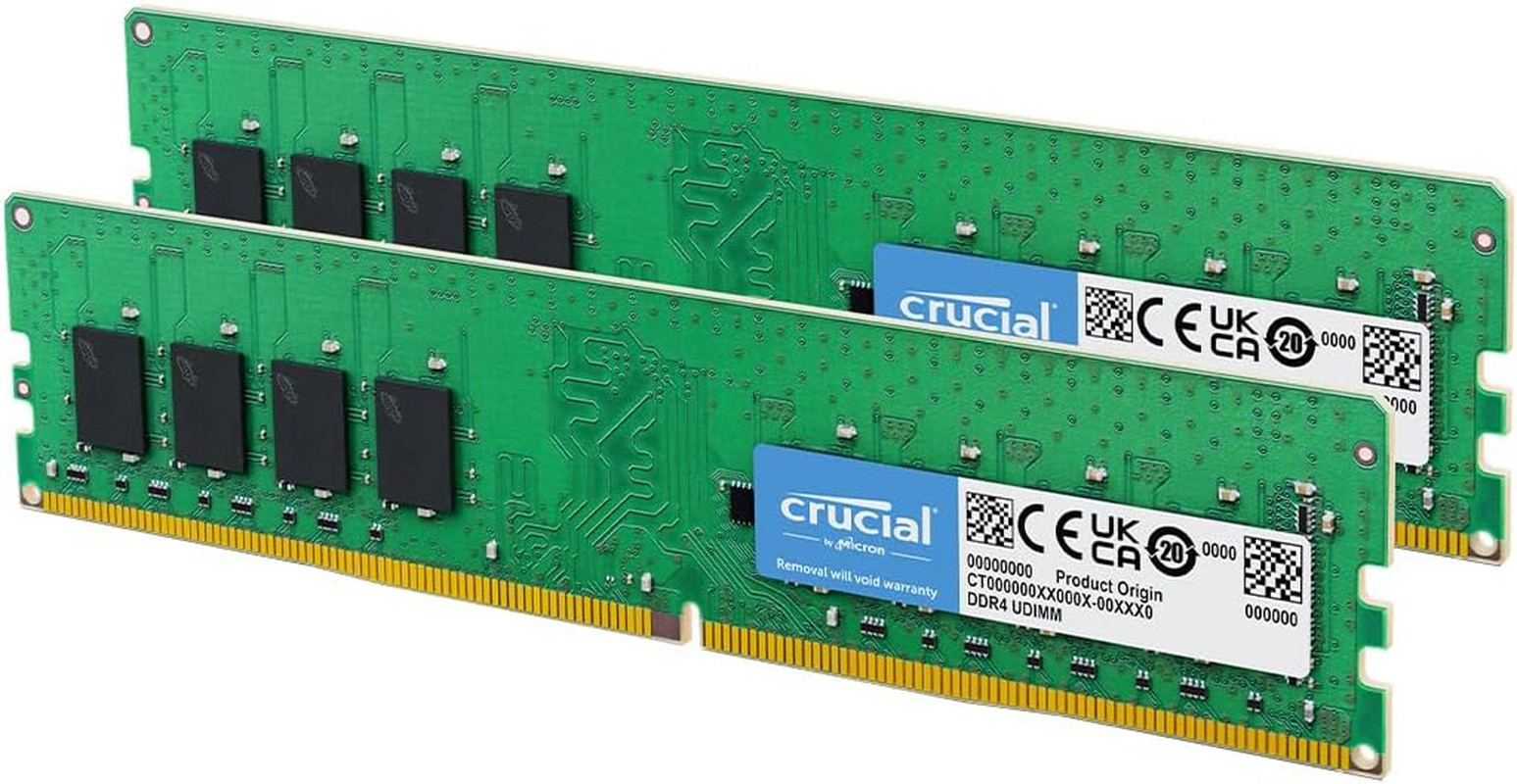 DDR4 RAM 32GB Kit (16Gbx2) 3200Mhz CL22, Desktop Computer Memory (Or 2933Mhz, 26