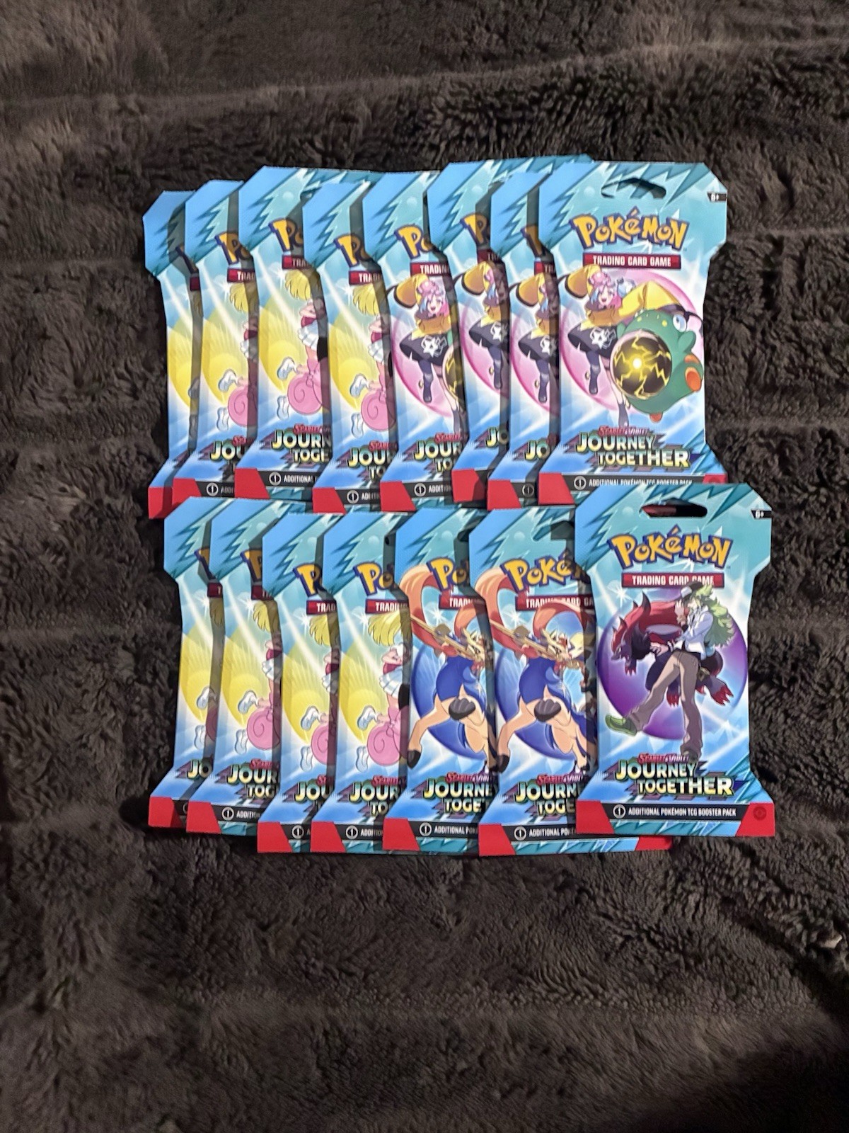 Pokémon Scarlet & Violet JOURNEY TOGETHER TCG booster LOT OF 15 PACKS TOTAL NEW