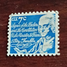 Benjamin Franklin 7 Cent Blue United States Mint Never Hinged Postage Stamp