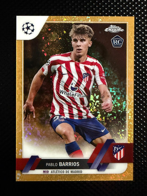2022-23 Topps Chrome PABLO BARRIOS Rookie Gold Mini Diamond Atletico Madrid MINT