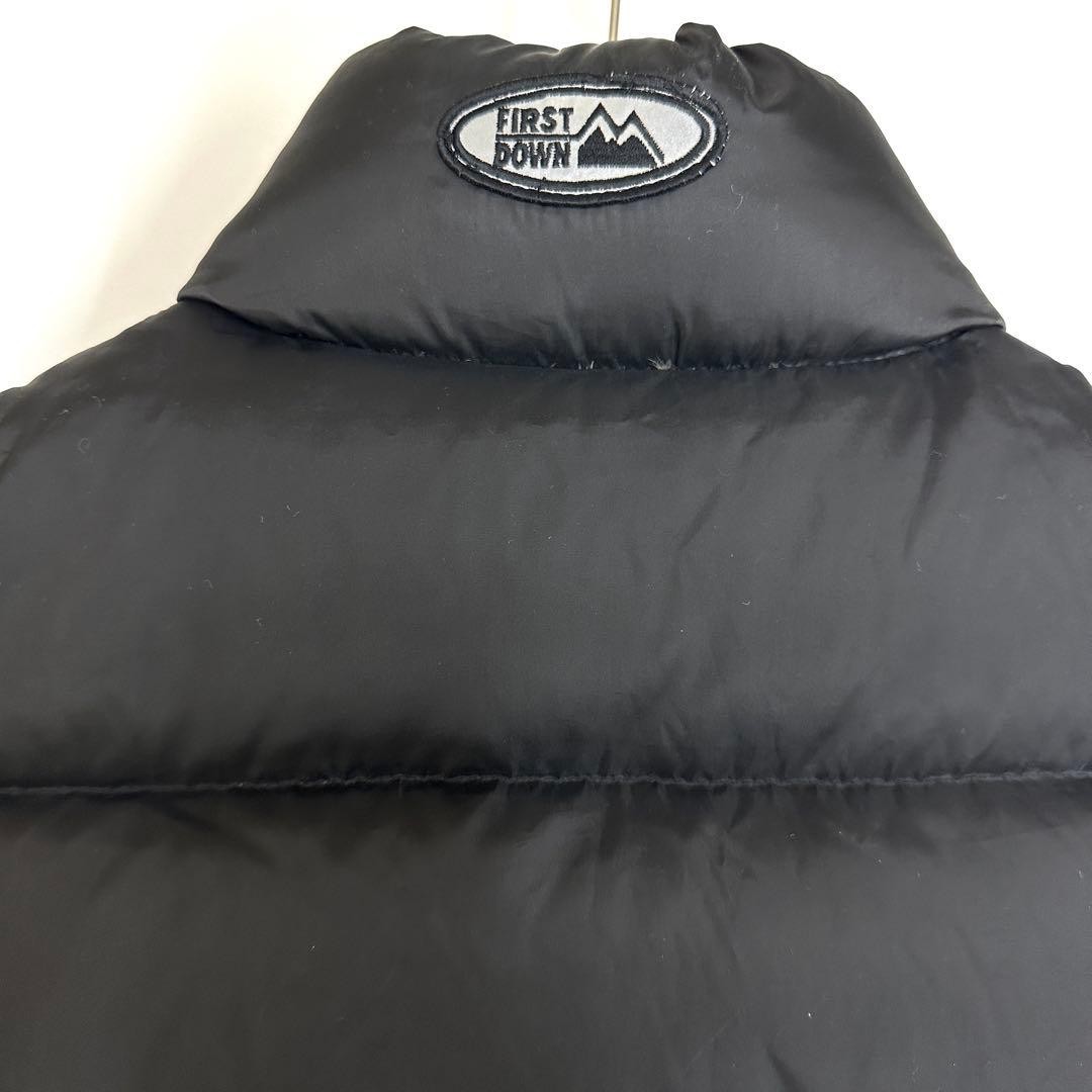 First Down Reversible Black Down Jacket S Vintage… - image 11