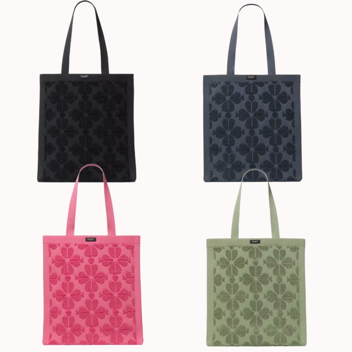 Kate Spade Brooke Black Terry Carryall Extra Large Tote Bag KL836