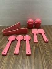 Fisher Price Fun With Food Little Tikes Pink Utensils 8 Pc Lot -Salt Pepper