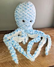 27 Light Blue Stuffed Octopus Plushie Large Octopus Soft Cute